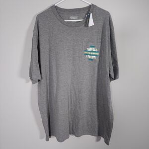 Pendleton Tshirt Mens XL Gray Embroidered Pocket NWT